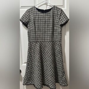 Talbots Black and White Tweed Sheath Dress
